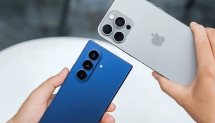 An undated image shows Android and iPhone. — Shutterstock