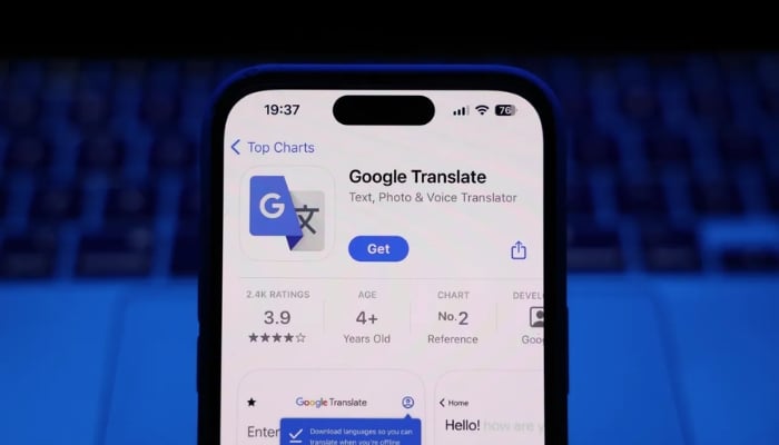 An undated image shows Google Translate app on App Store. — Getty Images