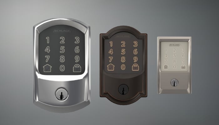 An undated image of Schlage Encode Smart Wi-Fi Deadbolt Lock. — Schlage