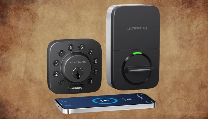An undated image shows ULTRALOQ U-Bolt WiFi smart lock. — U-tec/Canva