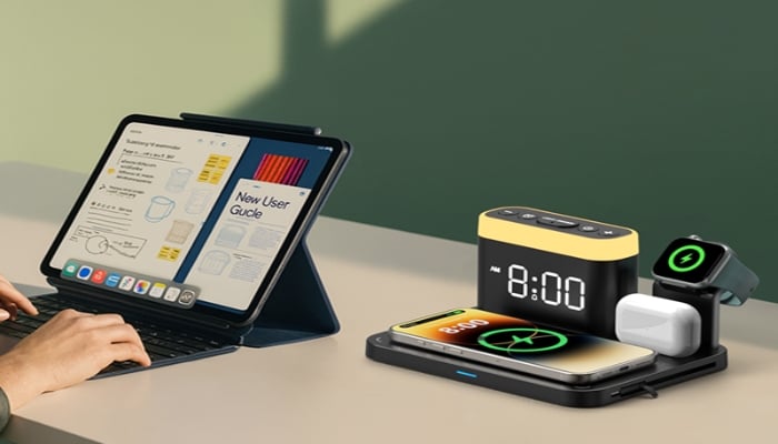 An undated image shows ANJANK Wireless Charging Station. — Anjank