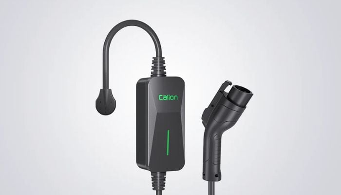 An undated image of Calion Level 2 EV Portable Charger. — Calion
