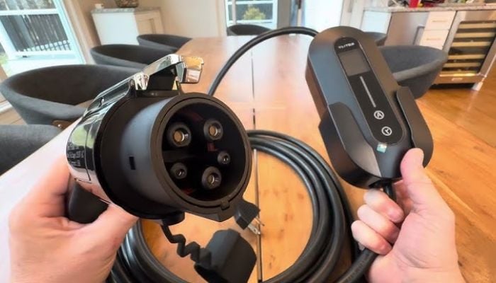An undated image of YLITES Level 1 & 2 Portable EV Charger. — YLITES