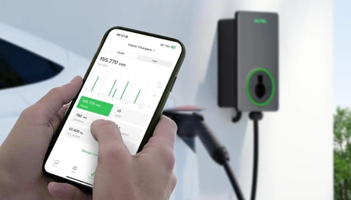 An undated image of Autel 50Amp Level 2 EV Charger. — Autel