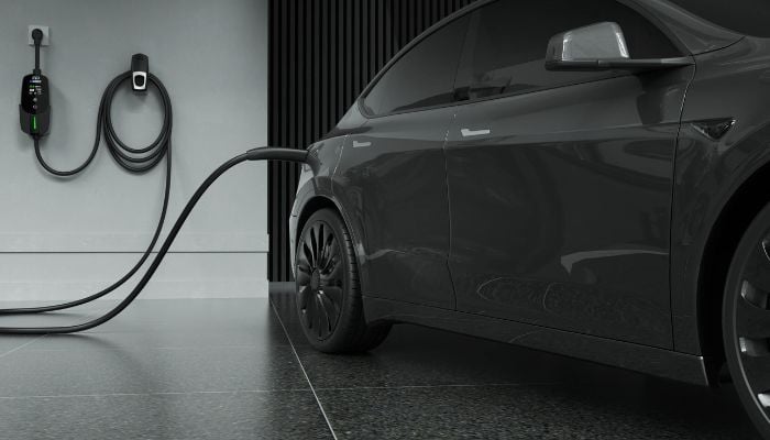 An undated image of a car charging at an EV station. — EVDANCE