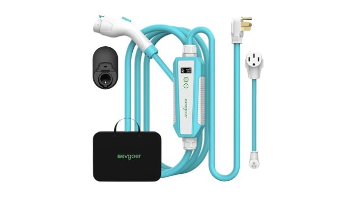 An undated image of EG evgoer Level 2 EV Charger. — Amazon