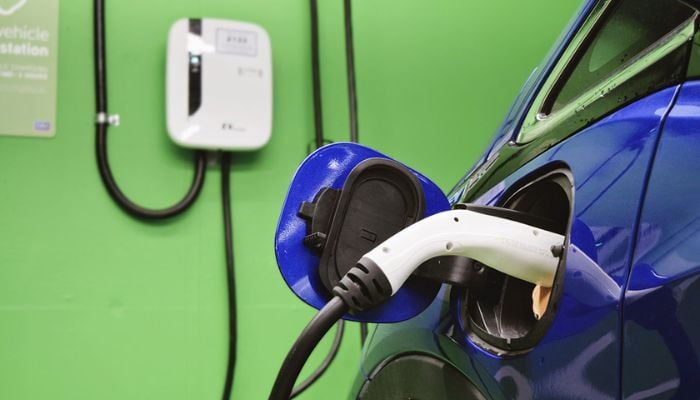 An undated image of a car charging. — ChargeLab
