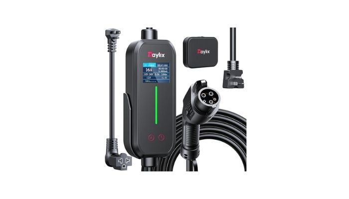 An undated image of Raylix 16A Level 1&2 EV Charger. — Amazon