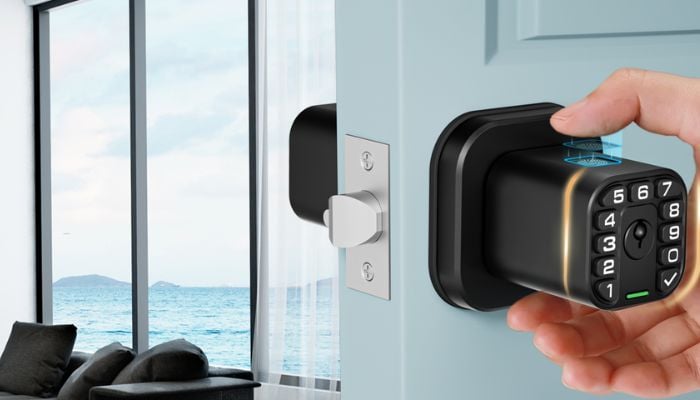 An undated image of Richelock Fingerprint Door knob. — UBuy