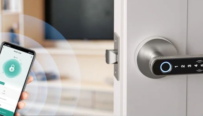 An undated image of TMEZON Smart Door Lock. — TMEZON