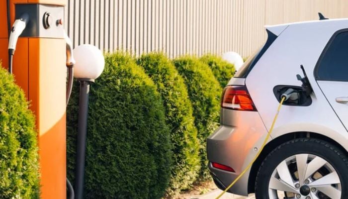 An undated image of an EV car charging. — DepositPhotos