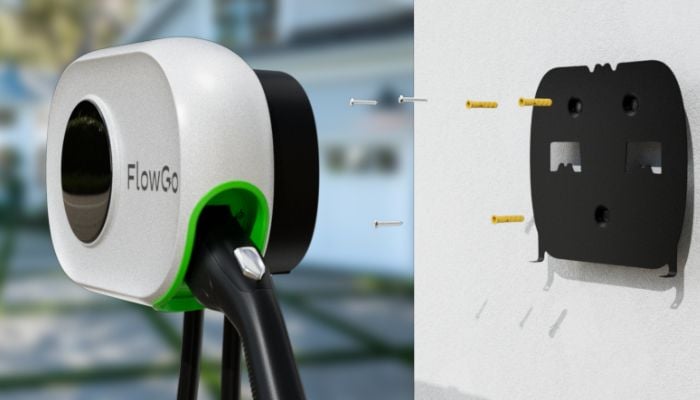 An undated image of FlowGo Level 2 Portable EV Charger. — FlowGo