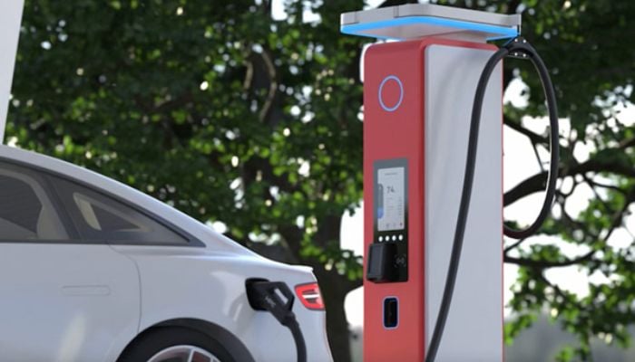 An undated image of an EV charging station. — Huawei