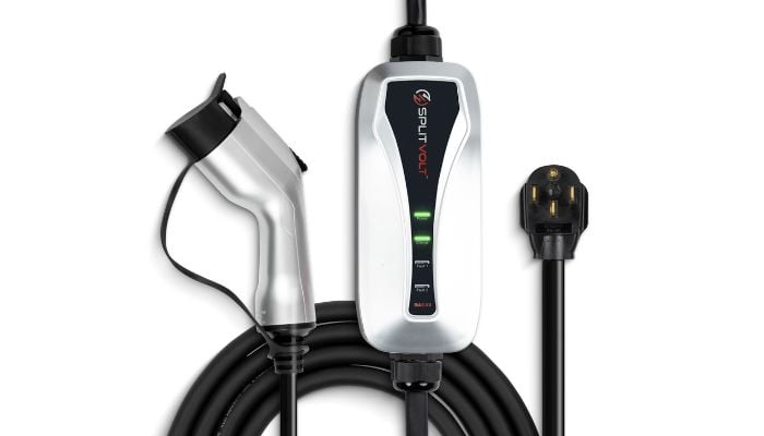 An undated image of Splitvolt Level 2 Portable EV Charger. — Splitvolt