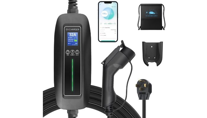 An undated image of Besenergy Level 2 Portable EV Charger. — Besenergy