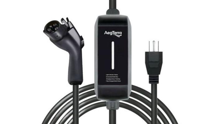 An undated image of AegTerra Level 1 Portable EV Charger. — AegTerra