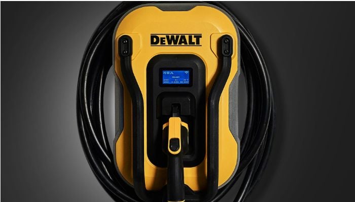 An undated image of Dewalt portable EV charger. — Dewalt