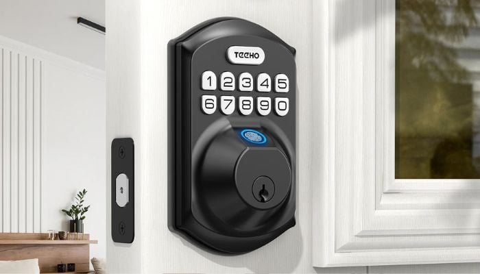 An undated image of TEEHO TE001 Keyless Entry Door Lock. — TEEHO