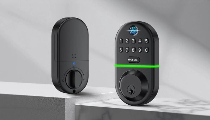 An undated image of NICE DIGI X1 Smart Keypad Door Lock. — NICE DIGI