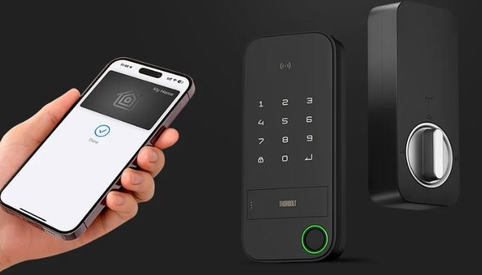 An undated image of ThorBolt X1 Smart Keyless Entry Fingerprint Door Lock. — ThorBolt