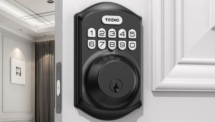 An undated image of TEEHO TE001 Keyless Entry Door Lock. — TEEHO