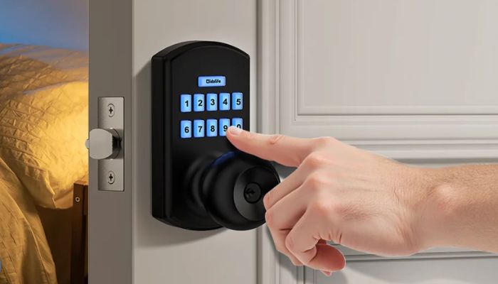 An undated image of HIDALIFE Keypad Keyless Entry Door Lock. — HIDALIFE