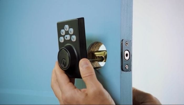 An undated image of Kwikset Powerbolt 240 5-Button Keypad Deadbolt. — Kwikset