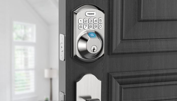 An undated image of TEEHO TE012W-K WiFi Smart Lock. — TEEHO