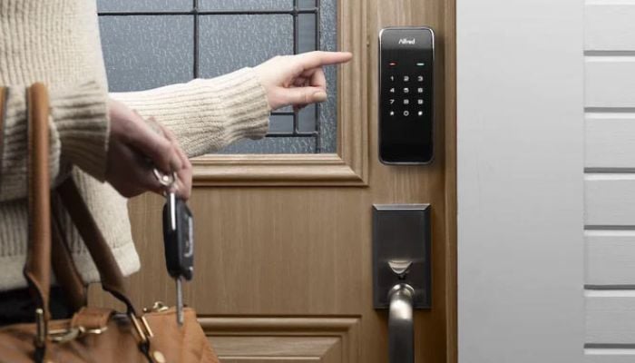 An undated image of Alfred DB2 Smart Door Lock Deadbolt. — Alfred
