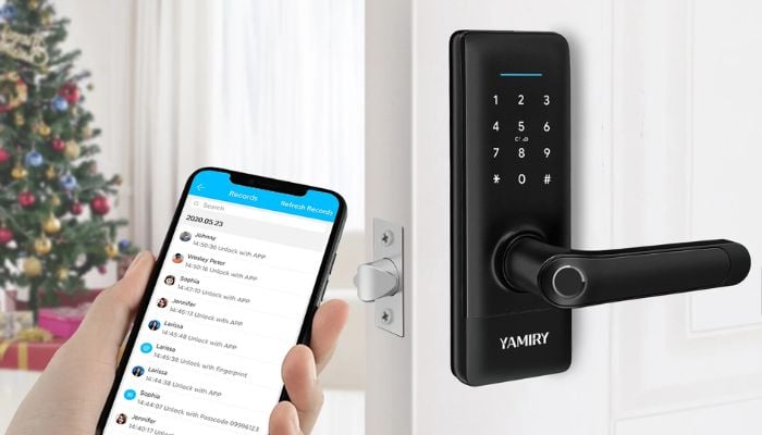 An undated image of Yamiry H1B Smart Door Lock. — Yamiry