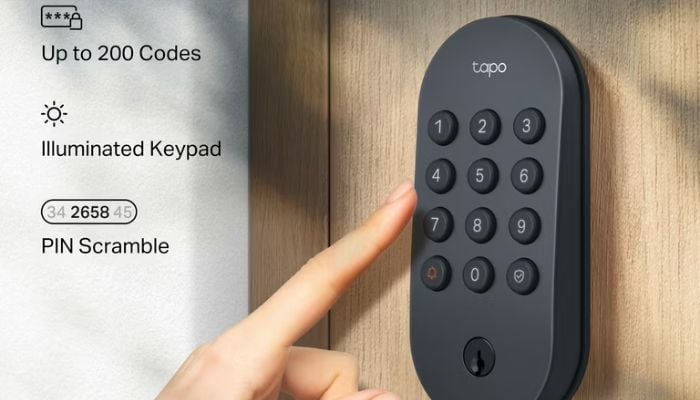 An undated image of Tapo Smart Wi-Fi Deadbolt Door Lock. — Tapo