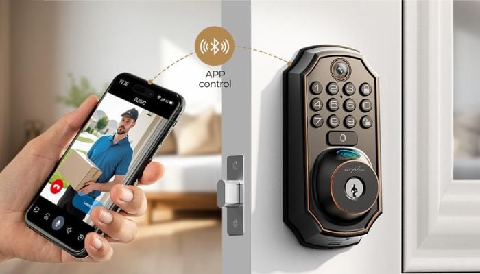 An undated image of Wrydao Smart Lock with Video Doorbell. — Wrydao