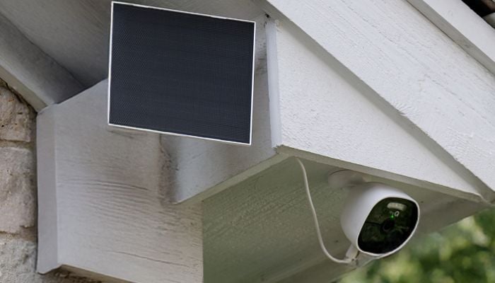 An undated image of myQ Outdoor Battery Camera 3-Pack. — MyQ
