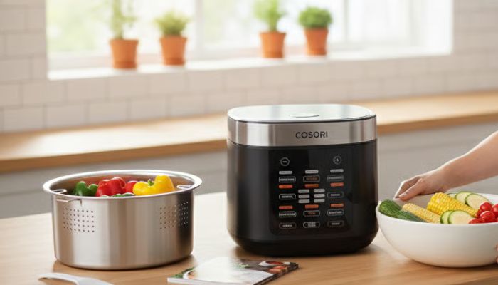 An undated image of Cosori 10-Cup Rice Cooker. — Cosori