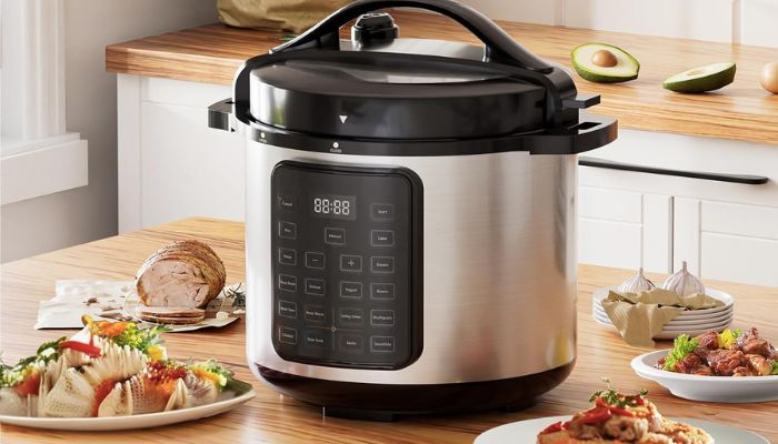 An undated image of Sweetcrispy 16-in-1 Electric Pressure Cooker. — Sweetcrispy