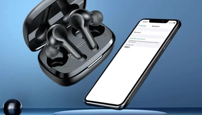 An undated image of Lanteso True Wireless Bluetooth 5.4 Earbuds. — Lanteso