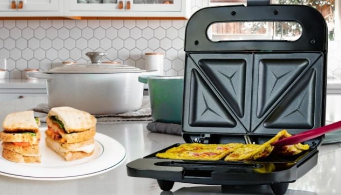 An undated image of OVENTE Electric Sandwich Maker. — OVENTE