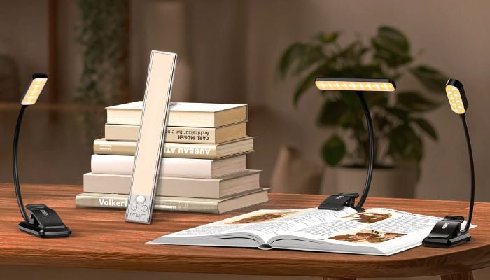 An undated image of Gritin 19 LED Rechargeable Book Light. — Gritin