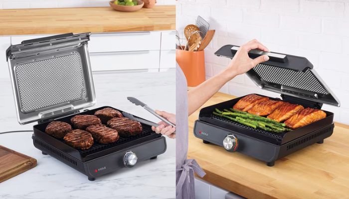 An undated image of Ninja Sizzle Indoor Grill & Griddle. — Ninja